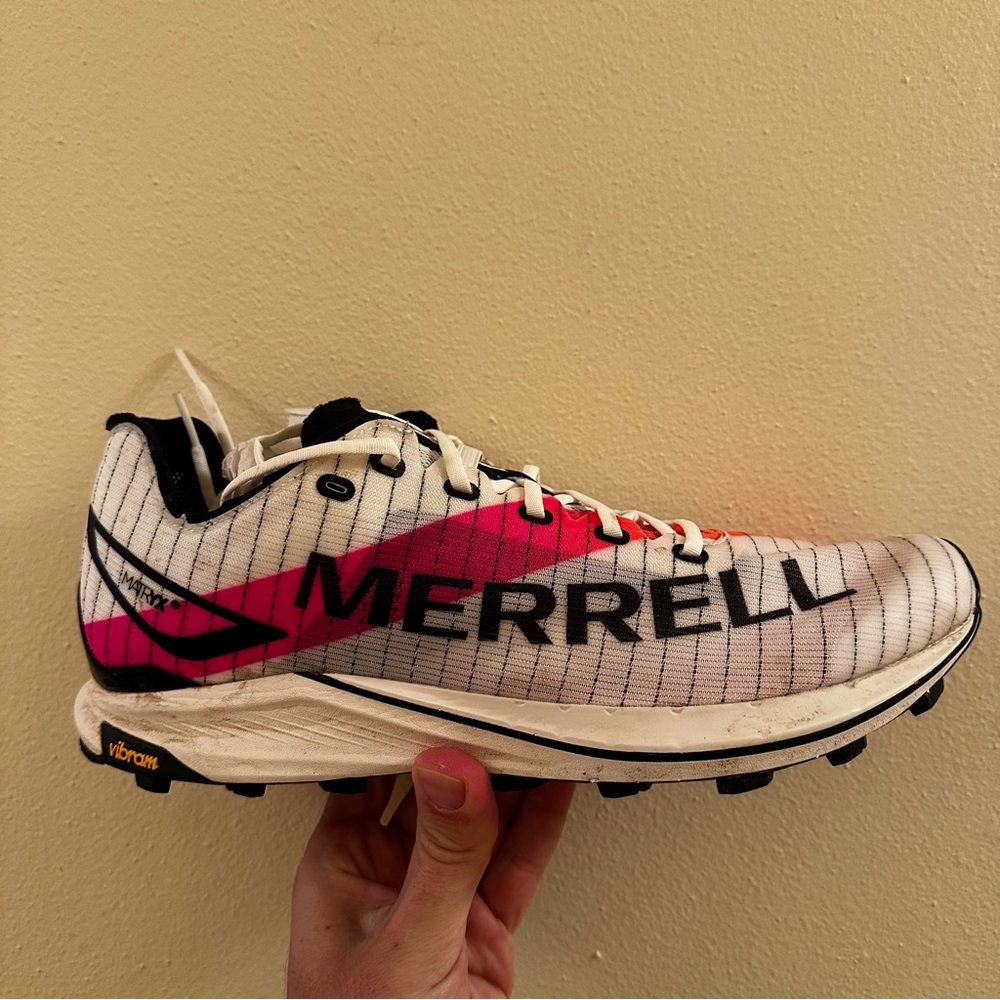 Merrell White and Pink Running Shoes